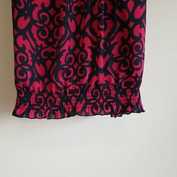 Larry Levine Red & Black Top Sz XL - Picture 6 of 8